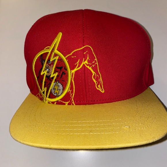 Six Flags The Flash DC Comics Snapback Hat Adult Cap 100% Cotton - Picture 1 of 6